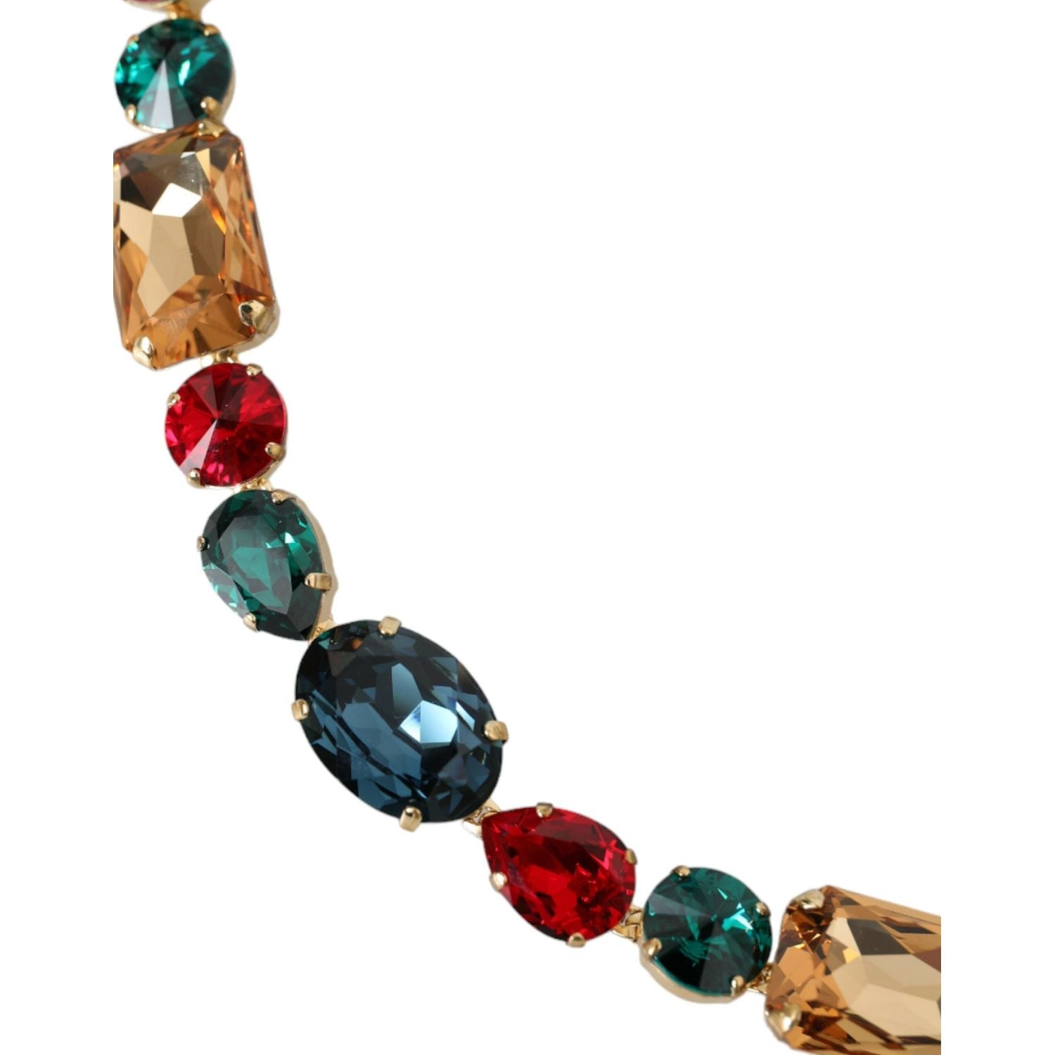 浅蓝色皮革水晶链腰带