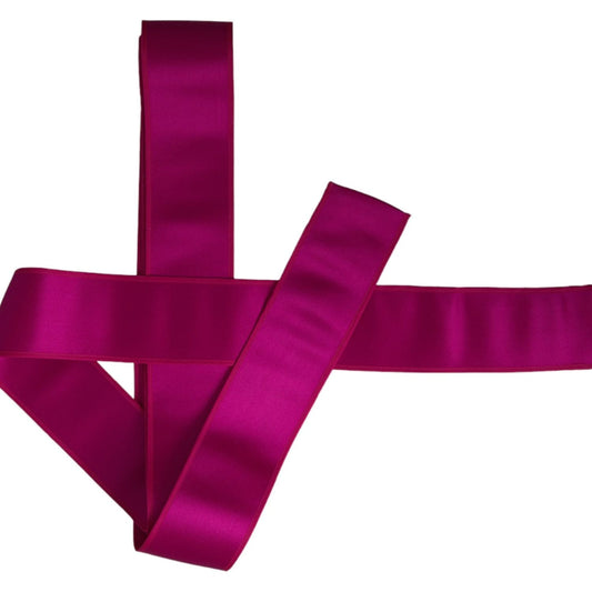 Dolce & Gabbana Fuchsia Pink Silk Waist Women Belt Dolce & Gabbana Brown