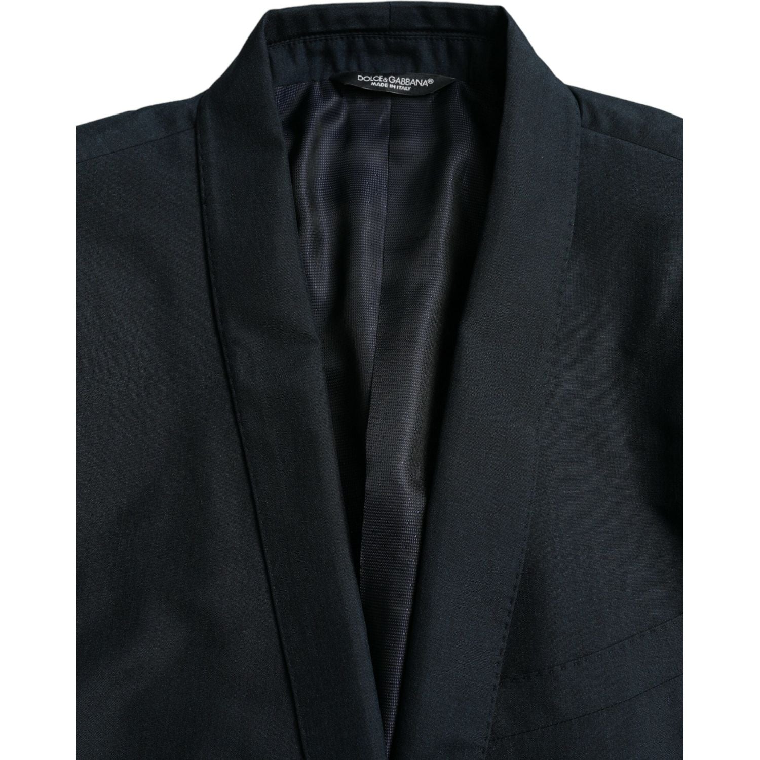 سترة دولتشي آند غابانا ذات الصدر الواحد باللون الأزرق الذهبي