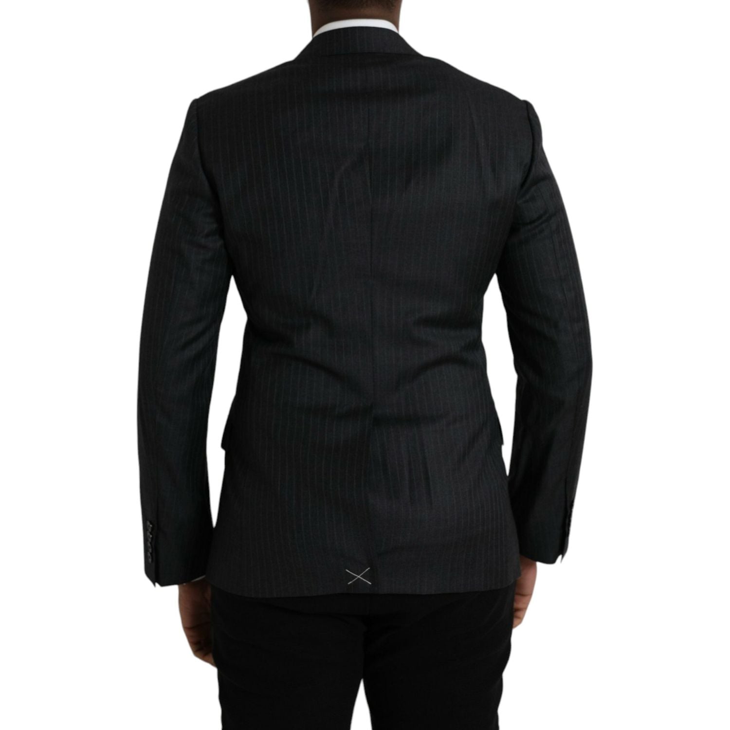 سترة مارتيني سوداء مخططة بصف أزرار واحد من دولتشي آند غابانا