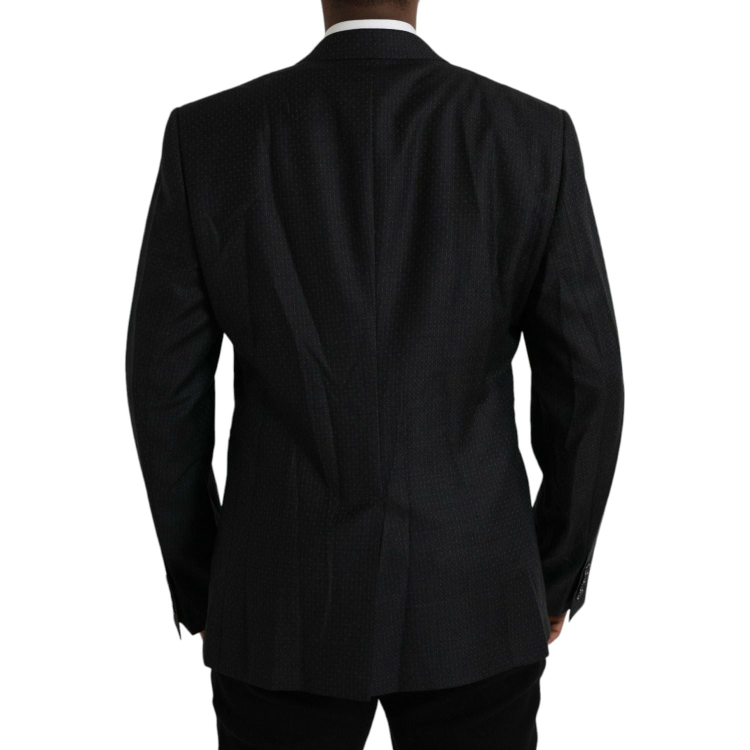 سترة مارتيني من الصوف الأسود بصدر واحد من دولتشي آند غابانا