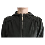 Exte Gray Top Hooded Cotton Zipper Sweater SIG30145-1