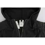 Exte Gray Top Hooded Cotton Zipper Sweater SIG30145-1
