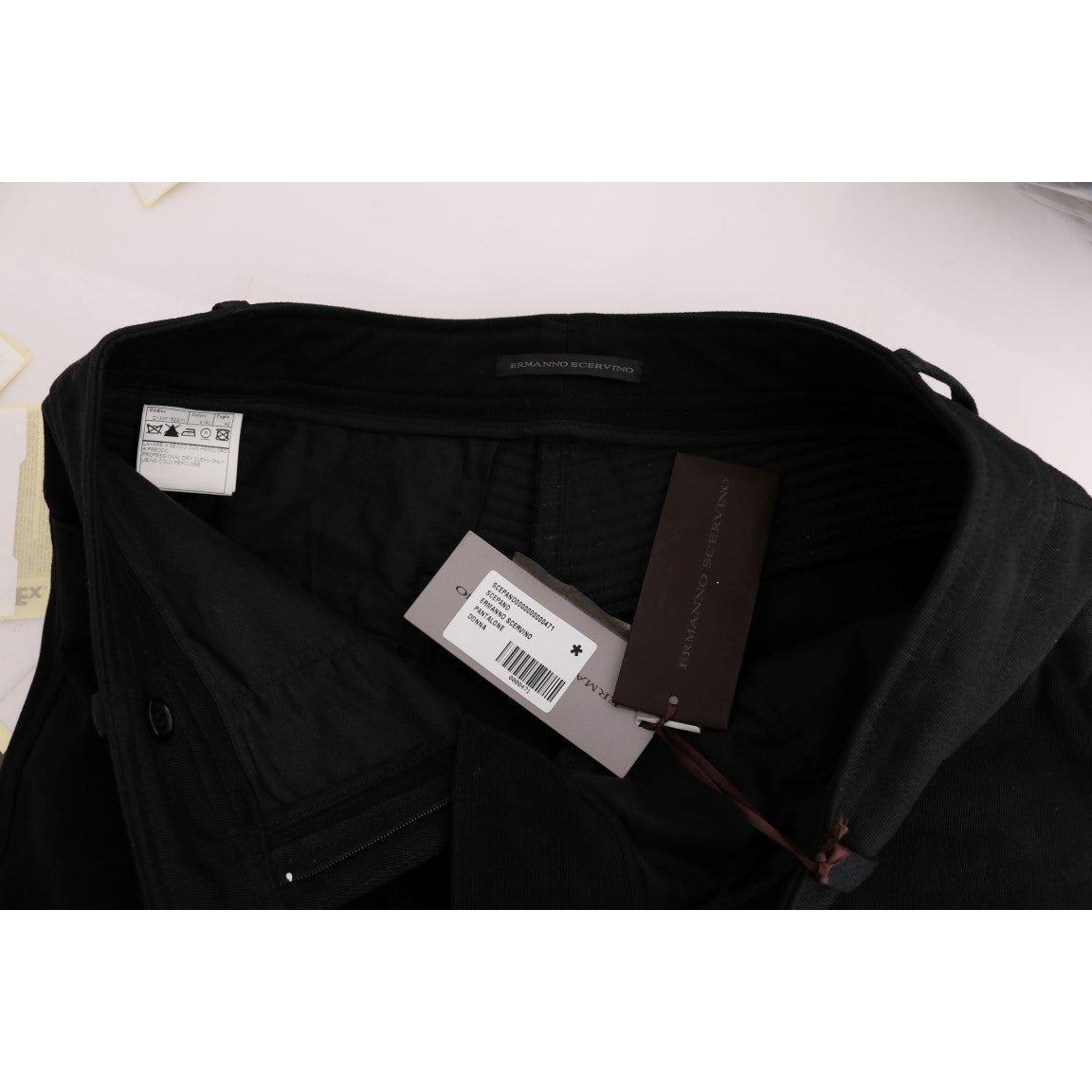 بنطلون Ermanno Scervino Slim Fit باللون الأسود الأنيق