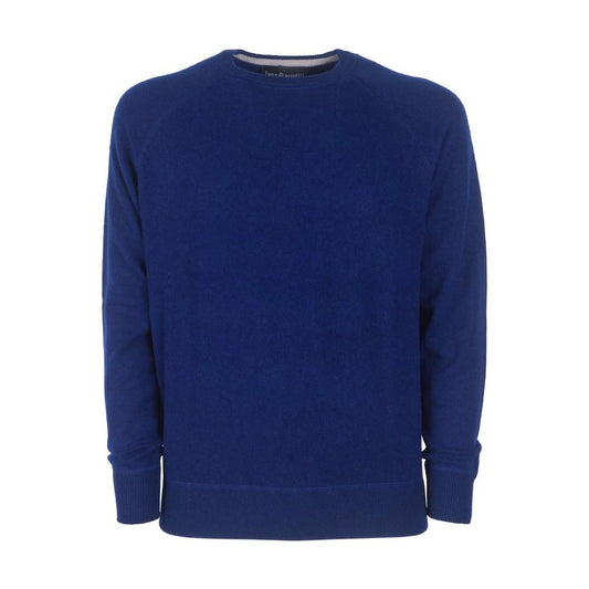 Emilio Romanelli Navy Cashmere Men Sweater