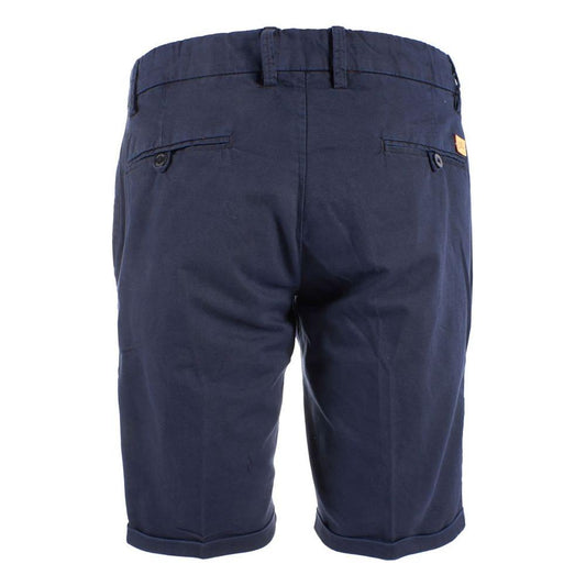 Yes Zee Chic Blue Cotton Blend Bermuda Shorts Yes Zee Dark Slate Gray