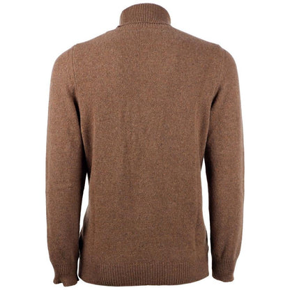 Emilio Romanelli Brown Cashmere Men Sweater