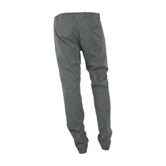 Made in Italy Elegant Summer Italian Cotton Trousers MI-3376-IT46 | S