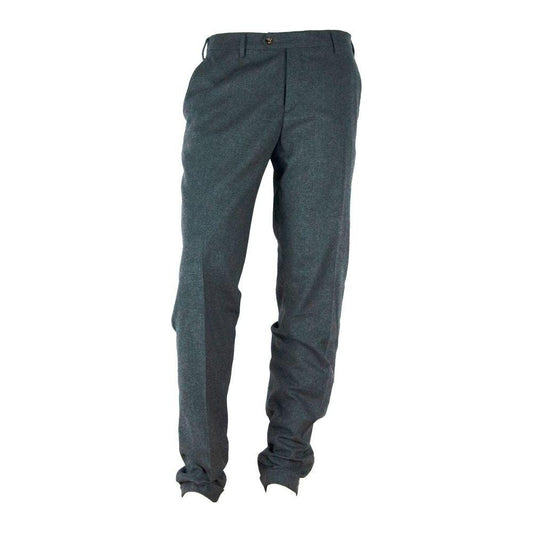 Made in Italy Elegantly Tailored Gray Winter Trousers MI-4041-IT44 | XS