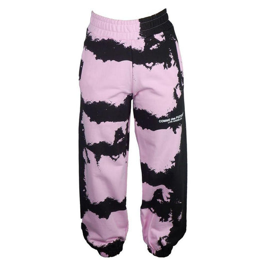 Comme Des Fuckdown Chic Pink Print Cotton Track Pants Comme Des Fuckdown Black
