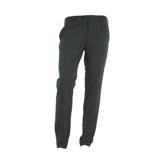 Made in Italy Elegant Italian Gray Trousers for Men MI-3208-IT44 | XS