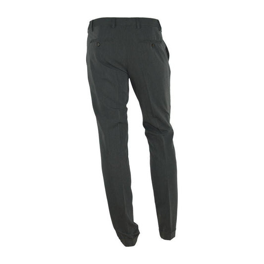 Made in Italy Elegant Italian Gray Trousers for Men MI-3208-IT44 | XS