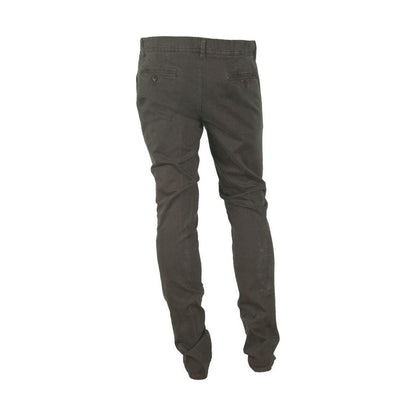 Made in Italy Brown Cotton Men Pant