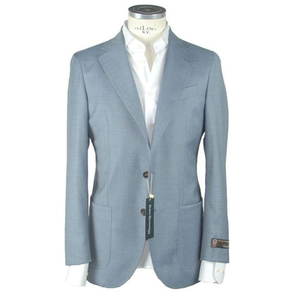 Emilio Romanelli Blue Wool Men's Blazer