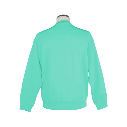 Back view of Pharmacy Industry green crewneck sweatshirt made from 100% cotton, showcasing chic and comfortable design for women.