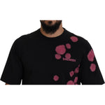 Dsquared² Black Pink Cotton Short Sleeves Crewneck T-shirt TSH83506-48