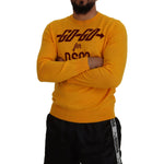 Dsquared² Orange Wool Long Sleeves Men Pullover Sweater Dsquared² Dark Goldenrod