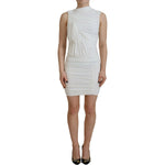 Dsquared² White Viscose Sleeveless Bodycon Mini Dress DR28830-38