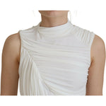 Dsquared² White Viscose Sleeveless Bodycon Mini Dress DR28830-38