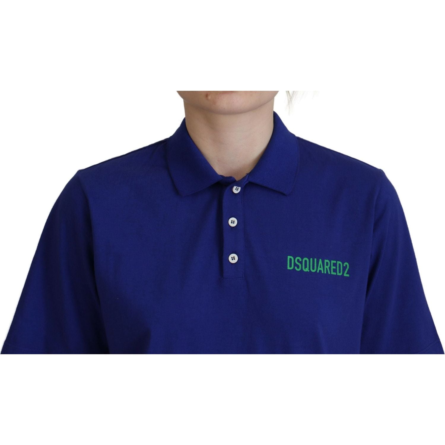 تي شيرت بولو بأكمام قصيرة من Dsquared² Blue Collared Writings