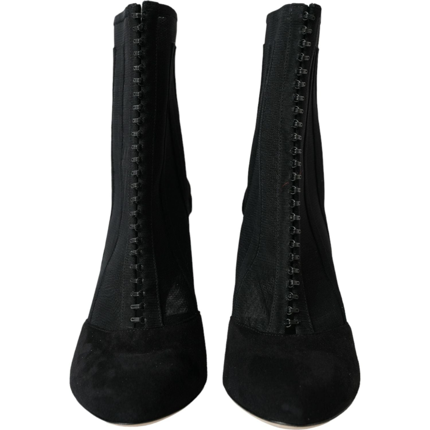 حذاء Dolce &amp; Gabbana أسود بكعب عالٍ من القماش الشبكي