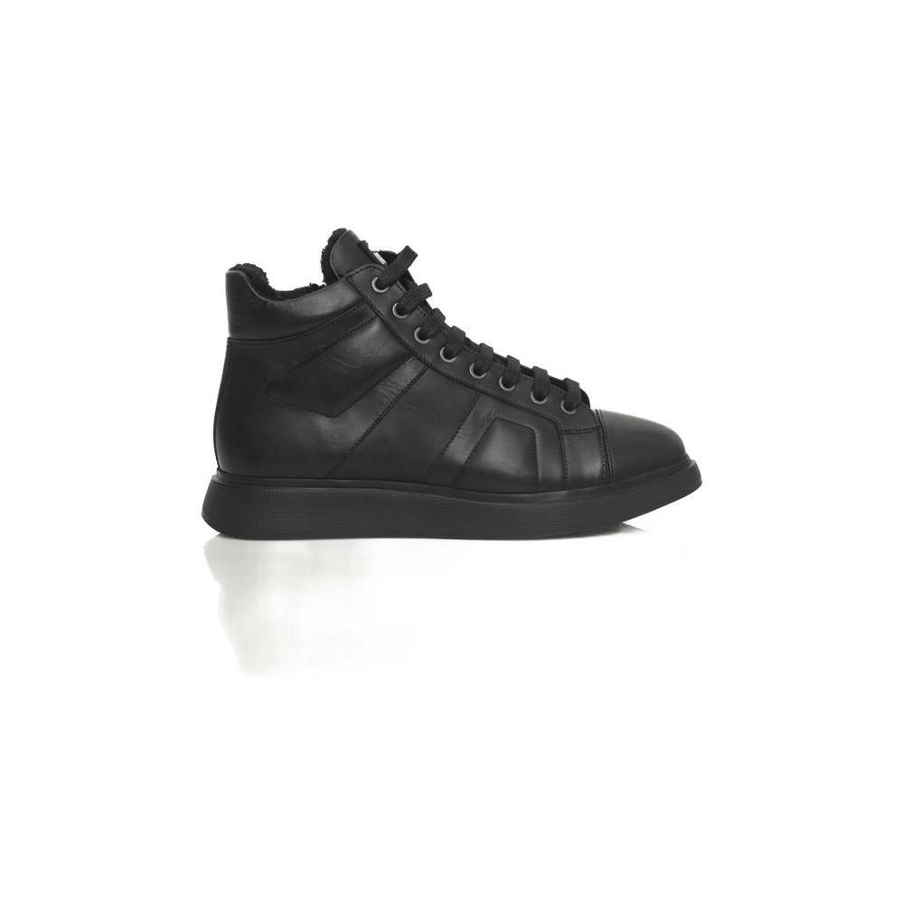 Cerruti 1881 Black Cowhide Women's High Sneaker