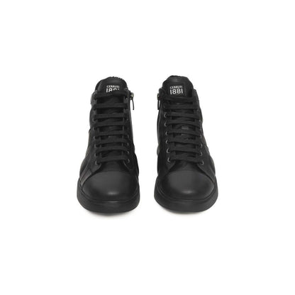 Cerruti 1881 Black Cowhide Women's High Sneaker