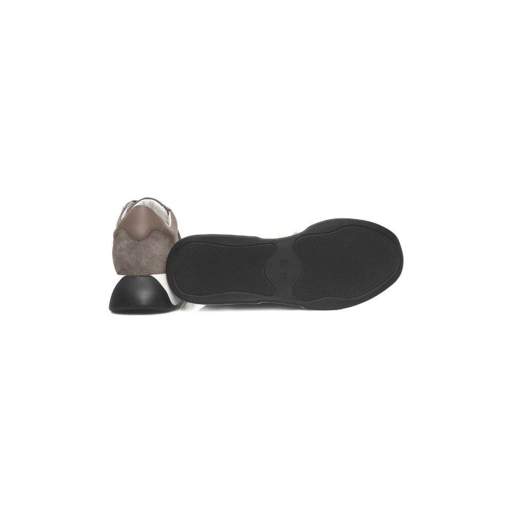 Cerruti 1881 Beige Cowhide Women Sneaker