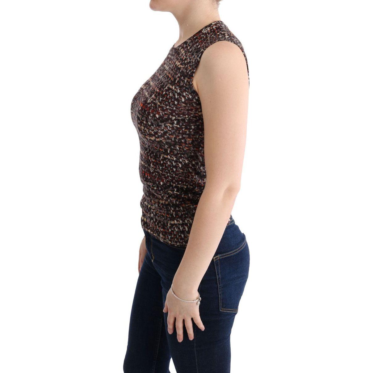 بلوزة من الصوف المحبوك متعدد الألوان بدون أكمام من دولتشي آند غابانا