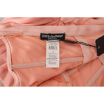 Dolce & Gabbana Pink Silk Stretch Strapless Sheath Dress DR28878#