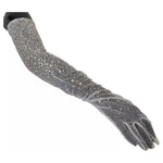 Dolce & Gabbana White Crystal Elbow Length Cotton Tulle Gloves LB3094-7.5