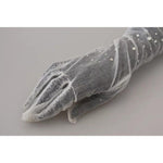 Dolce & Gabbana White Crystal Elbow Length Cotton Tulle Gloves LB3094-7.5