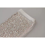 Dolce & Gabbana White Crystal Elbow Length Cotton Tulle Gloves LB3094-7.5