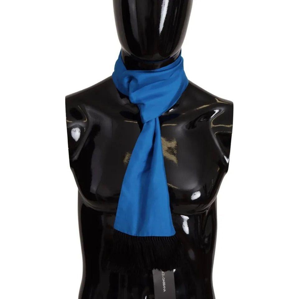 وشاح حريري من دولتشي آند غابانا باللون الأزرق الملكي