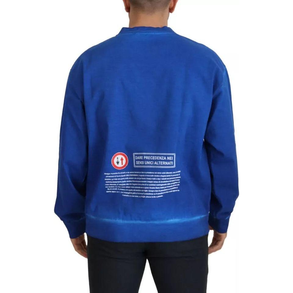 سترة صوفية من القطن باللون الأزرق من مجموعة DGWAY من Dolce &amp; Gabbana