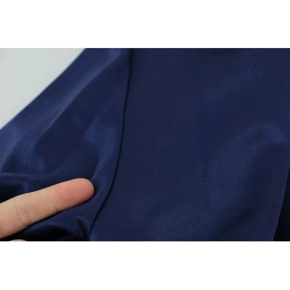 سترة كينج بي مخططة بشعار دولتشي آند غابانا باللون الأزرق