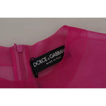 Dolce & Gabbana Fuchsia Polyester Crewneck Pullover Sweater Dolce & Gabbana Brown