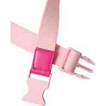 Dolce & Gabbana Pink Canvas Stretch Plastic Buckle Women Belt Dolce & Gabbana Pink