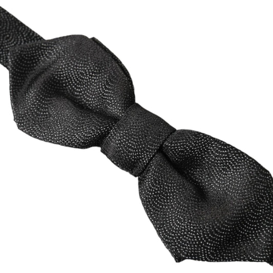 Dolce & Gabbana Black Silk Adjustable Neck Men Bow Tie Dolce & Gabbana Dark Slate Gray