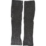 Dolce & Gabbana Gray Viscose Knitted Finger Less Gloves Dolce & Gabbana Dark Slate Gray