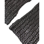 Dolce & Gabbana Gray Viscose Knitted Finger Less Gloves Dolce & Gabbana Dark Slate Gray