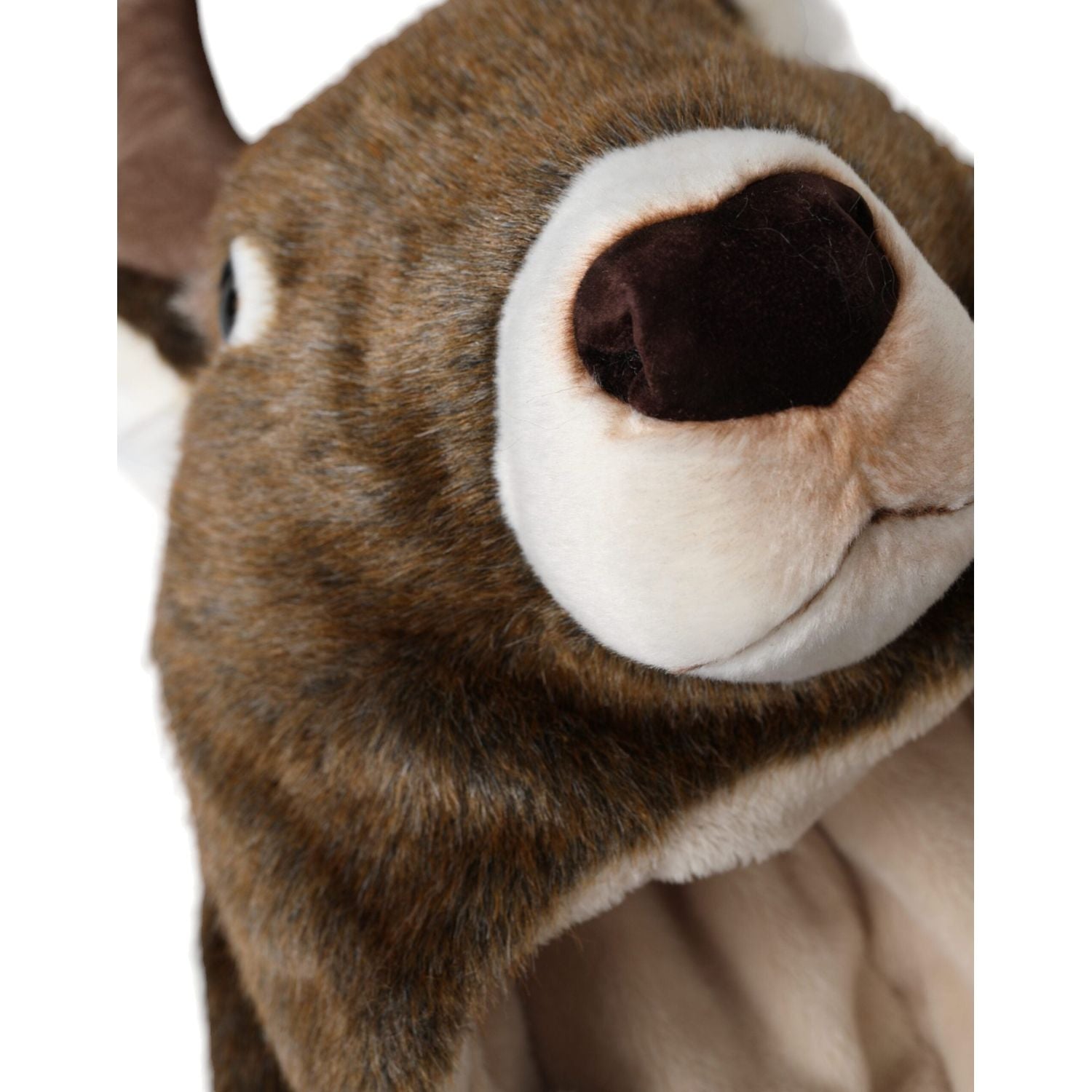 قبعة دولتشي آند غابانا ذات الفراء الصناعي على شكل غزال بني اللون