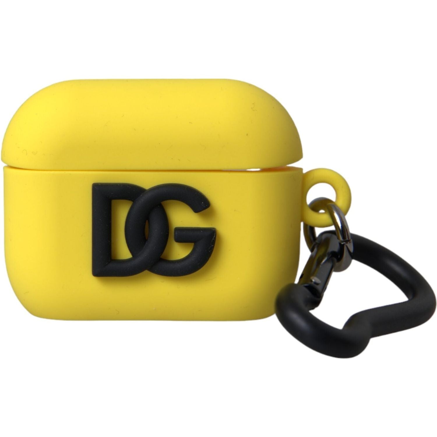حافظة Airpods من السيليكون باللون الأصفر من Dolce &amp; Gabbana منقوش عليها شعار