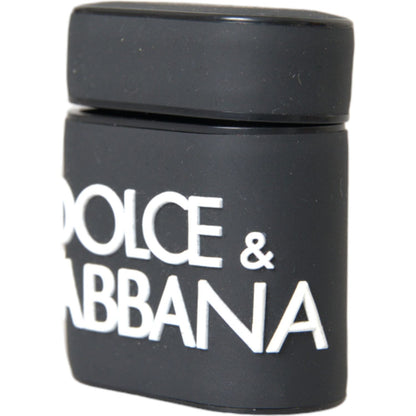 Dolce & Gabbana Black White Silicone Embossed Logo Airpods Case