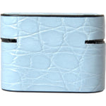 Dolce & Gabbana Light Blue Leather Metal Logo Plaque Airpods Case Dolce & Gabbana Light Blue