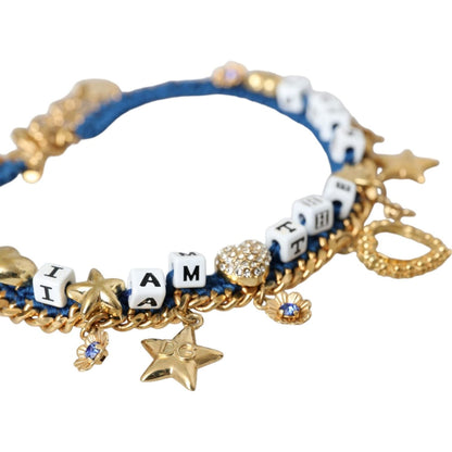 Dolce & Gabbana Gold Tone Brass Chain Iam The Star Bracelet Bracelet