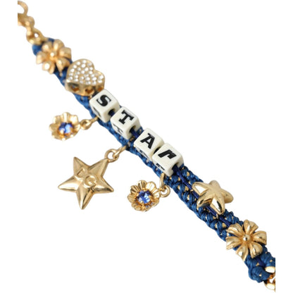 Dolce & Gabbana Gold Tone Brass Chain Star Fashion Bracelet Bracelet