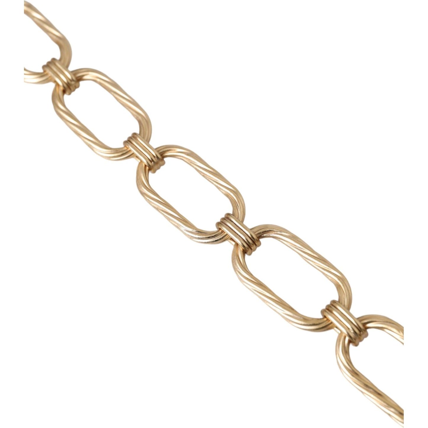 Dolce & Gabbana Gold Tone Brass Large Link Chain Jewelry Necklace