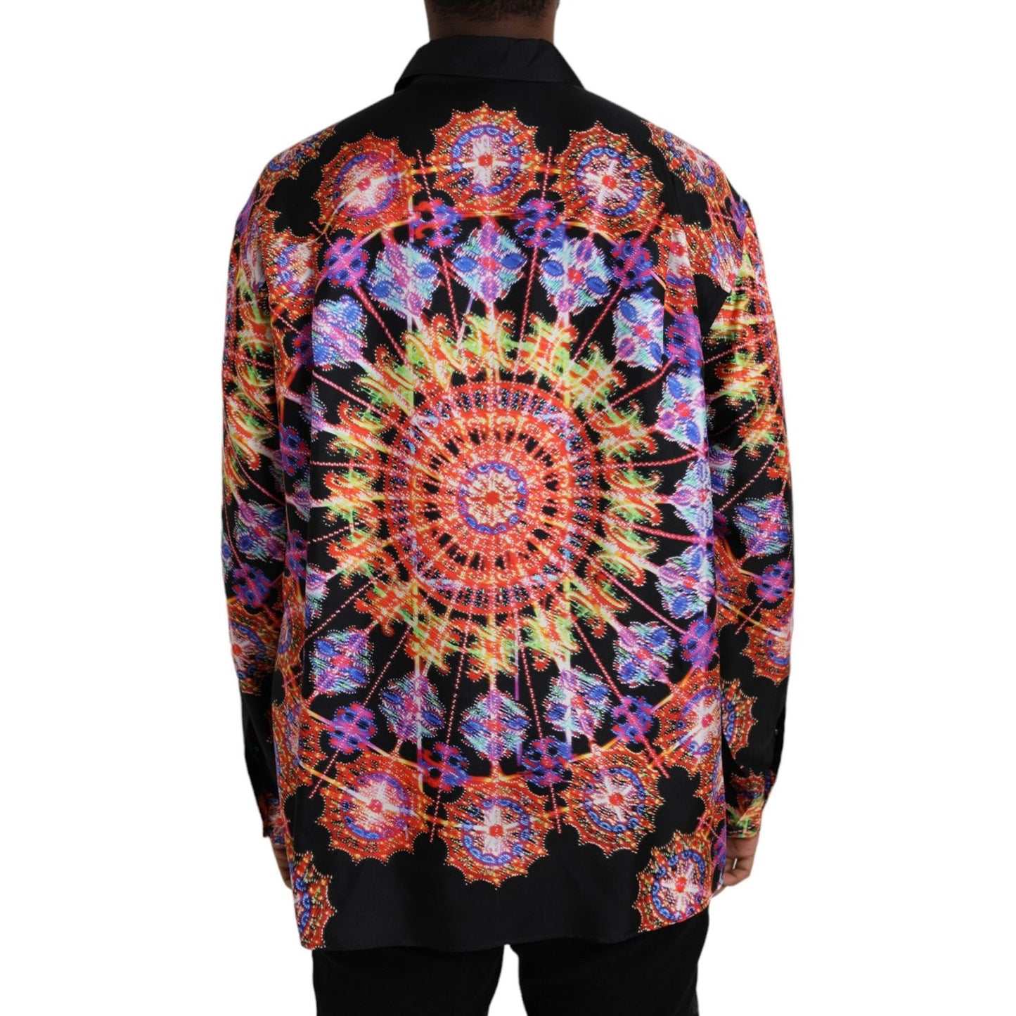 Dolce & Gabbana Multicolor Luminarie Silk Men Casual Shirt