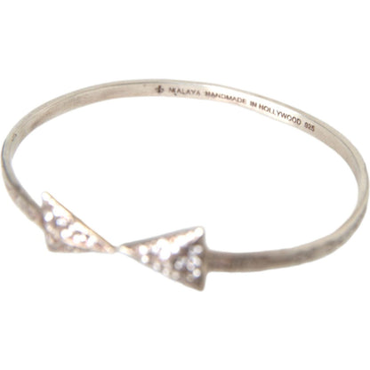Nialaya Arrow Crystal 925 Silver Bangle Bracelet Women Bracelet